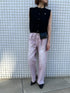 HIGH RISE TUCK WIDE PANTS / PINK /Y252-31064